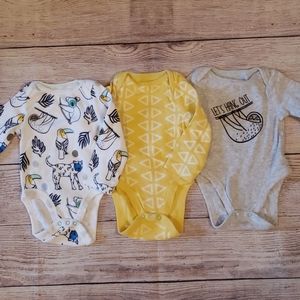 Set of 3 baby boy onesies